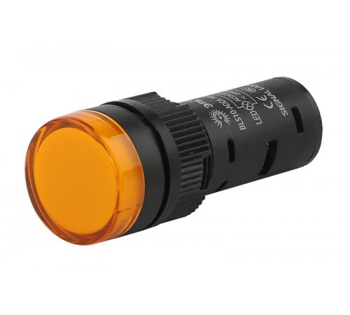 Лампа AD16DS(LED)матрица d16мм желтый 24В AC/DC (10/1000/24000)  Б0045610  ЭРА