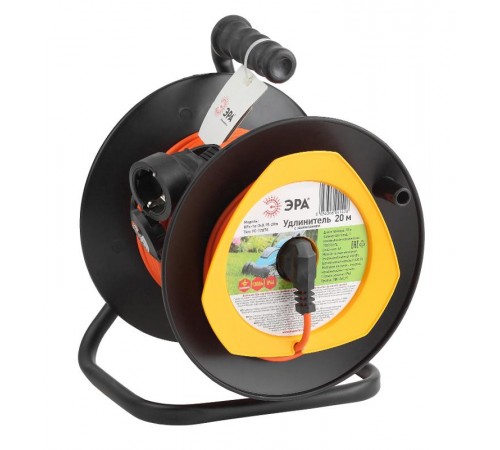 Удлинитель силовой ЭРА RPx-1e-3х0.75-20m на п. катушке c/з 1 гн 20м ПВС 3х0.75  Б0043045  ЭРА