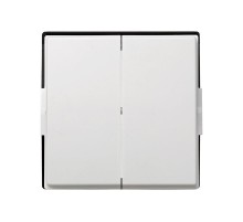 Simon 27 Клавиша (2шт) для выключателя двухклавишного (механизм S27), IP44, IK07, Scudo, белый  2705026-030  Simon