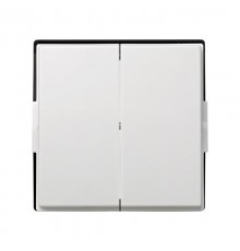 Simon 27 Клавиша (2шт) для выключателя двухклавишного (механизм S27), IP44, IK07, Scudo, белый  2705026-030  Simon