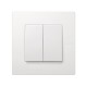 Simon 27 Клавиша (2шт) для выключателя двухклавишного (механизм S27), IP44, IK07, Scudo, белый  2705026-030  Simon