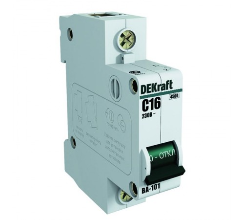 Выключатель автоматический  однополюсный ВА-101 20А C 4,5кА  11055DEK  DEKraft