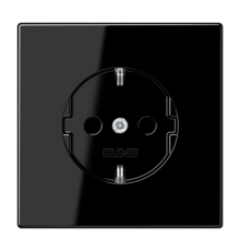 Штепсельная розетка SCHUKO 16А / 250В, пружинные зажимы; дюропласт; черный; LS990  LS1520SW  Jung