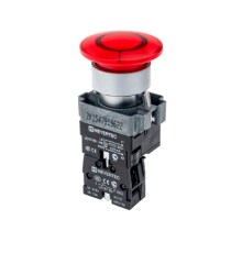 Кнопка грибовидная с LED подсветкой без фиксации, 24V AC/DC, 1NC, красный, 40 мм, мет. MTB2-BW4614  59928  ОВЕН