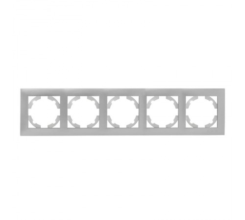 Валенсия Рамка 5-местная сталь  EWM-G-305-30  EKF