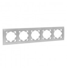 Валенсия Рамка 5-местная сталь  EWM-G-305-30  EKF