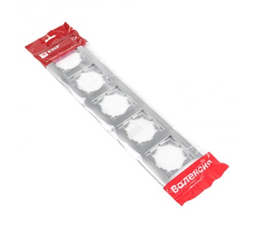 Валенсия Рамка 5-местная сталь  EWM-G-305-30  EKF