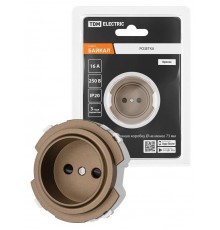 Розетка 2П 16А 250В с защ. шт. бронза, "Байкал"   SQ1819-0408  TDM