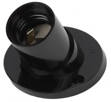 Патрон Е27 настенный, бакелит, черный (x50)  Б0044082  ЭРА