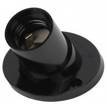 Патрон Е27 настенный, бакелит, черный (x50)  Б0044082  ЭРА