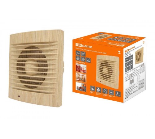 Вентилятор бытовой настенный, 120 С "ЭКО" (сосна)  SQ1807-0103  TDM