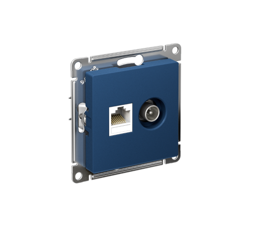 AtlasDesign Аквамарин Розетка 2-ая TV + компьютерная RJ45, кат. 5Е  ATN001189  SE