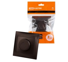 Светорегулятор RL 300 Вт шоколад "Лама"  SQ1815-0509  TDM