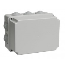 Коробка распределительная КМ41245 для о/п 190х140х120 мм IP44 (RAL7035, 10 гермовводов)  UKO10-190-140-120-K41-44  IEK