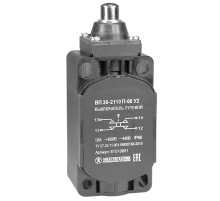 ВП 36-2110П-66 У2, толкатель, 1з+1р, безинерционный, 30х60 мм, без сальника, 3А, IP66, выключатель путевой (ЭТ)  ET010881  Электротехник