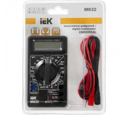 Мультиметр цифровой  Universal M832   TMD-2S-832  IEK