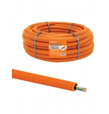 Электротруба гофрированная ПНД d20 оранж., с кабелем ВВГ-Пнг(А)-LS 3х2,5ок(N,PE)-0,66 ГОСТ (50м)  SQ0140-3002  TDM