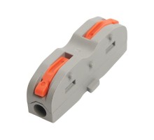 Клемма монтажная для фазных проводников, 2 контактные группы, LD222-421  39498  STEKKER