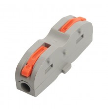 Клемма монтажная для фазных проводников, 2 контактные группы, LD222-421  39498  STEKKER