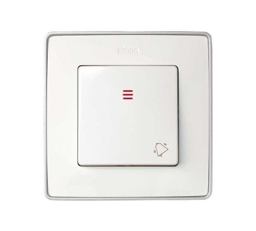 Simon 82 Клавиша с пиктограммой "звонок" для кнопочного выключателя с подсветкой, S82, S82N, S82 Detail, белы  82015-30  Simon