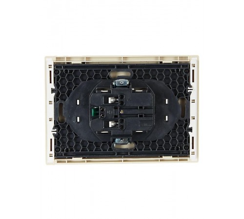 FORTE&PIANO Розетка 2-я с заземлением безвинтовое крепление 16А FP424 ваниль  FP-R21-16-1-K10  IEK