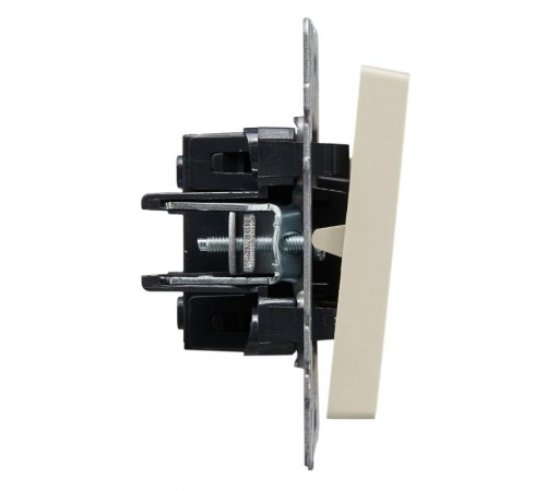 BRITE Выключатель 1-клавишный проходной 10А ВС10-1-6-БрКр бежевый  BR-V12-0-10-K10  IEK