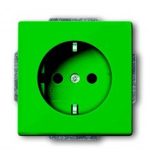 Розетка SCHUKO 16А 250В, со шторками, серия solo/future, цвет зелёный  2013-0-5323   2CKA002013A5323  ABB