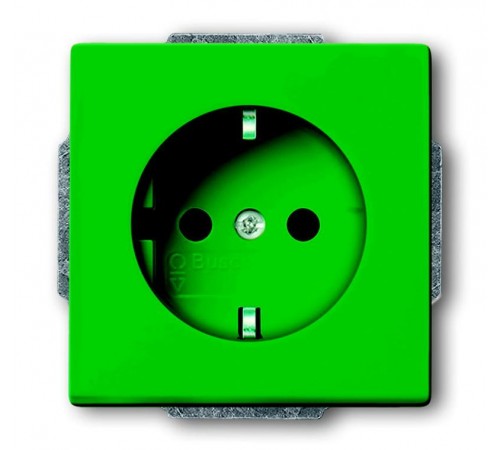 Розетка SCHUKO 16А 250В, со шторками, серия solo/future, цвет зелёный  2013-0-5323   2CKA002013A5323  ABB