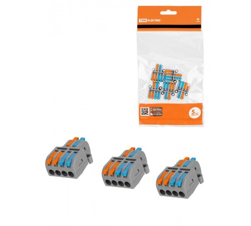 Клемма разветвительная СКР-424 (4 мм2) (5 шт/упак)  SQ0527-0313  TDM