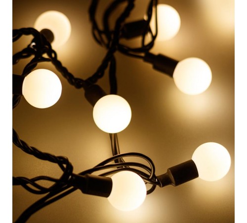 Светодиодная гирлянда ARD-BALL-CLASSIC-D23-20000-BLACK-160LED WARM (230V, 7W)  025631  Arlight