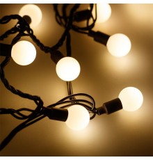 Светодиодная гирлянда ARD-BALL-CLASSIC-D23-20000-BLACK-160LED WARM (230V, 7W)  025631  Arlight