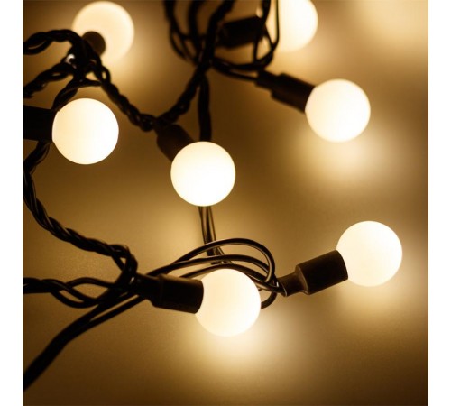 Светодиодная гирлянда ARD-BALL-CLASSIC-D23-20000-BLACK-160LED WARM (230V, 7W)  025631  Arlight