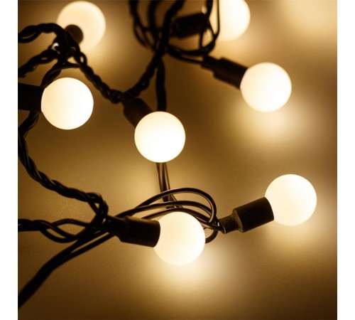 Светодиодная гирлянда ARD-BALL-CLASSIC-D23-20000-BLACK-160LED WARM (230V, 7W)  025631  Arlight