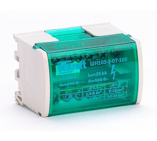 Кросс-модуль на DIN-рейку 2х7 групп, 100А ШН-103 a  32015DEK  DEKraft