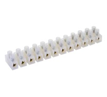Колодка клеммная винтовая, линейка 12 штук, полиэтилен, LD227-6A DIY  39899  STEKKER