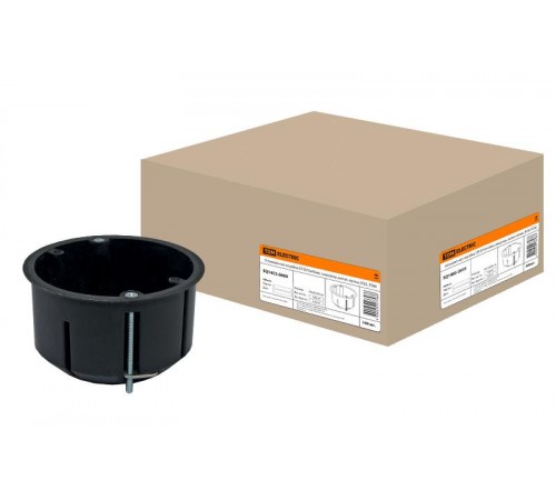 Коробка распределительная с/у 73х45 с саморезами, металлические лапки (для полых стен)  SQ1403-0009  TDM