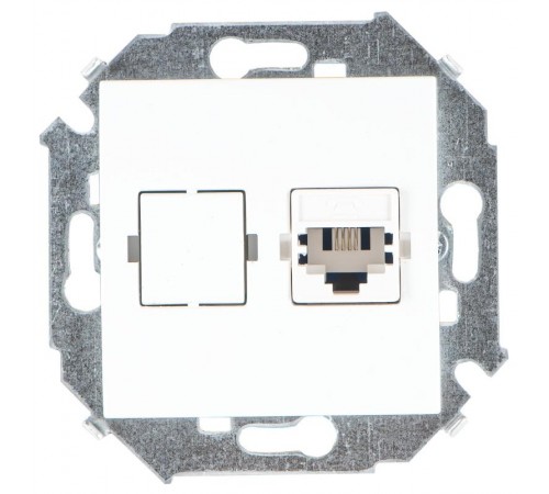 Simon 15 Белый Розетка телефонная RJ11, винт. зажим  1591480-030  Simon