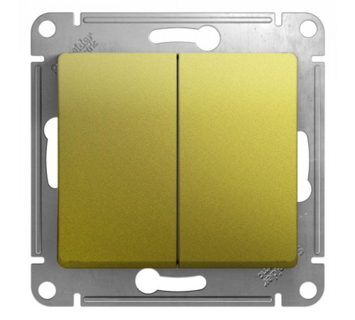 Glossa Фисташковый Переключатель 2-клавишный, сх.6,10AX  GSL001065  SE