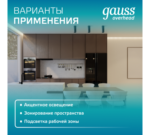 Светильник  Basic, накладной, под лампу GU10, белый 1/20/60  HD060  Gauss