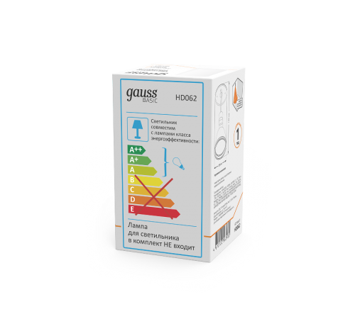 Светильник  Basic, накладной, под лампу GU5.3, белый 1/20/60  HD062  Gauss
