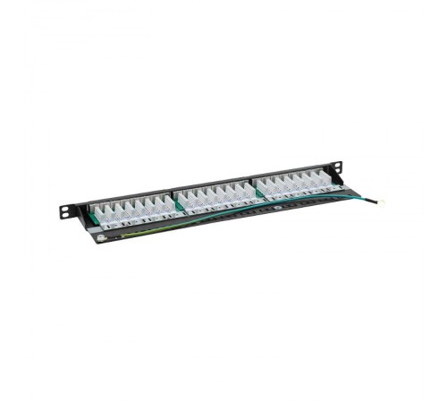 Патч-панель 19", 0.5 U,CAT6, 24 порта RJ45, экранированная  RN6PPF2405  DKC