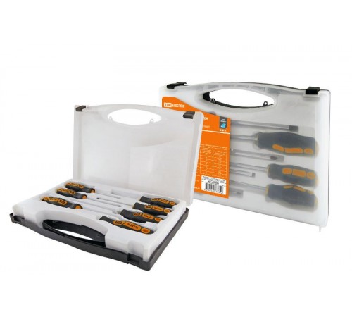 Набор отверток 7 шт.: SL3х75;5х100;6х125;8х150, PH:0х75;PH1х100;PH2х125 (чемодан), CR-V "Алмаз"  SQ1013-0206  TDM