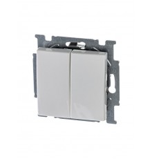 ABB Basic 55 Альп. белый Выключатель 2-х клавишный  1012-0-2141   2CKA001012A2141  ABB