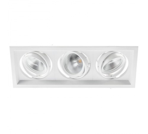 Светильник светодиодный карданный встраиваемый SKD-13-36-40K-W20 3х20Вт 4000K 5400Лм 390х150х110  Б0049782  ЭРА