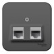 Blanca Антрацит О/У с изолирующей пластиной Розетка 2-ая ТЛФ/КОМП, RJ45+RJ11, кат.5E  BLNIA045116  SE