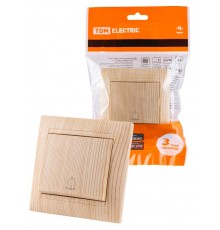 Кнопка звонковая 6А сосна "Лама"  SQ1815-0308  TDM