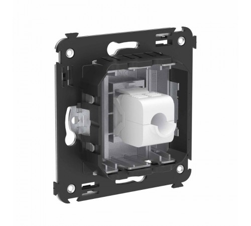 Компьютерная розетка RJ-45 без шторки в стену, кат.6 одинарная, "Avanti", "Закаленная сталь"  4404693  DKC