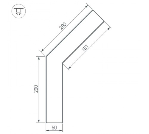 Угол SL-LINE-5035-135 (arlight, Металл)  030113  Arlight