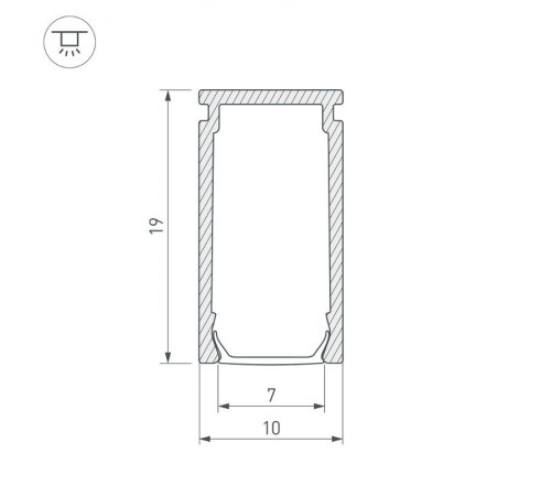 Профиль PIK-1019-2000 ANOD  023857  Arlight