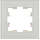 BRITE Рамка 1-ая РУ-1-2-Бр стекло белый матовый  BR-M12-G-31-K01  IEK